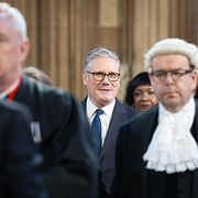 Keir Starmer under det brittiska parlamentets öppnande på onsdagen.