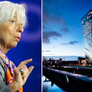 Tillträdande ECB-chefen Lagarde, ECB:s högkvarter i Frankfurt. Arkivbilder.