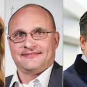 SVT:s Johanna Cervenka, SvD:s Torbjörn ISacson och SEB:s Johan Torgeby