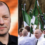 Jesper Strömbäck till vänster Nordiska motståndsrörelsen t