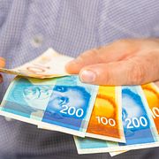 Israeliska shekel. Illustrationsbild.