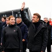 Emmanuel Macron och Mette Frederiksen på Grönland.