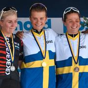 Jenny Rissveds vann guld före Linn Gustafzzon och Alina Johansson i SM.