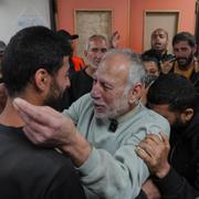 Arkivbild på den frigivne palestinske fången Jamal Zuweiri, 69 år, vid hans hemkomst till Gaza i april, tidigare i år.