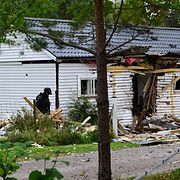 En explosion har inträffat vid en villa i Upplands-Bro kommun.