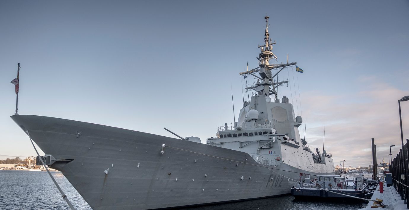 Spanska fregatten Almirante Juan de Borbón utgör underlag för Sveriges kommande upphandling.