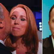 Jan Björklund, Annie Lööf och Stefan Löfven i samband med tidigare debatter i Agenda.