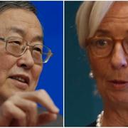 Zhou Xiaochuan och Christine Lagarde.