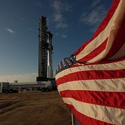 Space X-raket i Texas.
