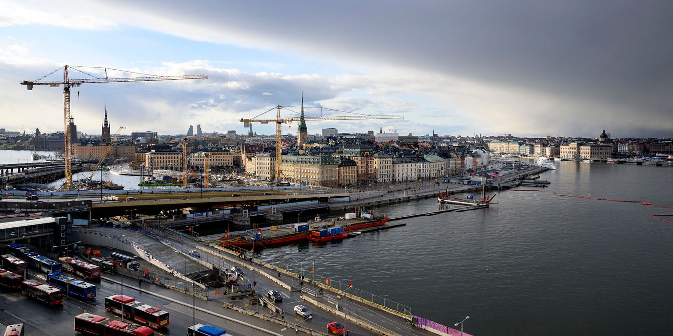 Slussen och Gamla stan.