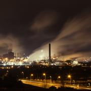 Stålverket i Port Talbot i Wales.