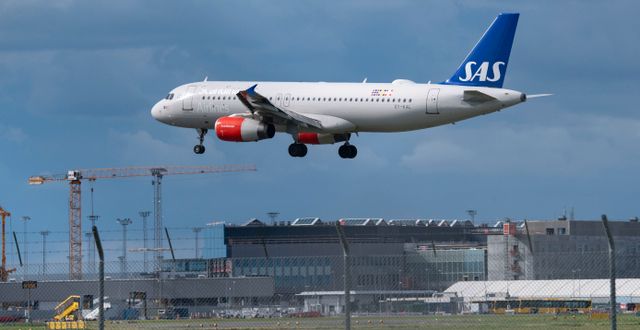 SAS-flyg ovanför Kastrups flygplats. Arkivbild. Johan Nilsson/TT / TT NYHETSBYRÅN