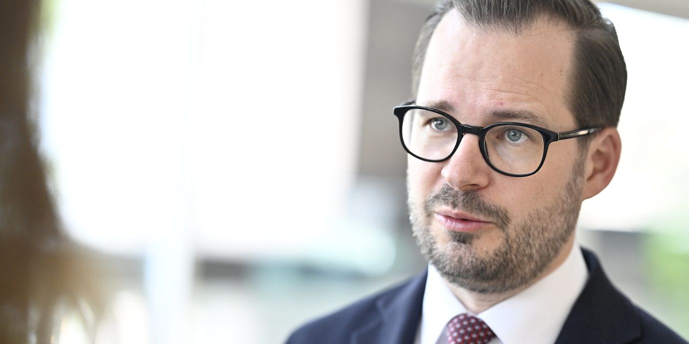 Mattias Bäckström Johansson (SD), partisekreterare. Arkivbild.