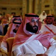 IMF:s Christine Lagarde, Mohammed bin Salman och Softbanks Masayoshi San.