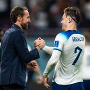 Gareth Southgate och Jack Grealish.