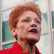 One Nations partiledare Pauline Hanson. Arkivbild.