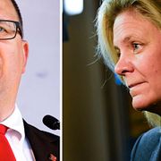 Karl-Petter Thorwaldsson och Magdalena Andersson.