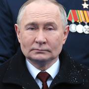 Vladimir Putin under firandet av ”Segerdagen”, alltså andra världskrigets slut, tidigare i år. 