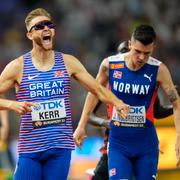 Josh Kerr och Jakob Ingebrigtsen vid VM i Budapest.