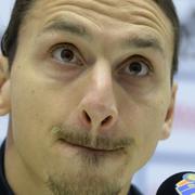 Zlatan Ibrahimovic under tisdagens presskonferens.