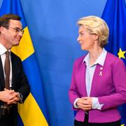 Ulf Kristersson och EU-kommissionens ordförande Ursula von der Leyen. 