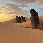 Delar av Saharaöknen i sydöstra Algeriet.