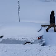 Snöoväder i Michigan på fredagen. 