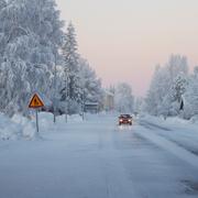 Bild från Vittangi i Kiruna kommun, 3 januari. 