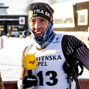 Calle Halfvarsson efter söndagens lopp.