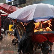 Under de senaste dagarna har det varit skyfall i Kabul.