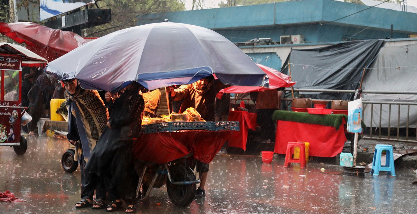 Under de senaste dagarna har det varit skyfall i Kabul.