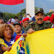 Venezuelas president Nicolás Maduro under en parad tidigare i veckan.