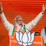 Arkivbild: Narendra Modi under ett kampanjmöte inför valen i Västbengalen