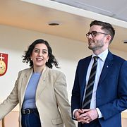Liberalernas partiledare Simona Mohamsson (L) och partisekreterare Fredrik Brange (L).