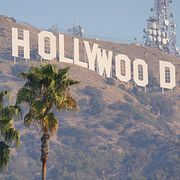 Hollywoodskylten i Los Angeles. Arkivbild