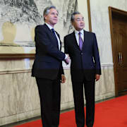 Antony Blinken och Wang Yi. Leah Millis / AP