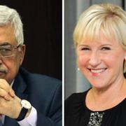 Mahmud Abbas, Margot Wallström och Stefan Löfven.