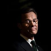 Statsminister Ulf Kristersson (M) efter partiledardebatten i Agenda i Sveriges television på söndagskvällen, där partiledare och språkrör för de åtta riksdagspartierna möttes i en direktsänd debatt.