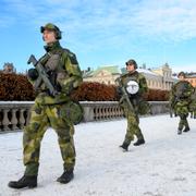 Militärövning i Stockholm.