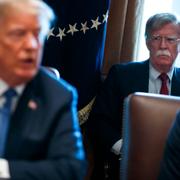 Trump och Bolton i Vita huset, april 2018. 