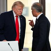 Donald Trump och Kanadas premiärminister Mark Carney.