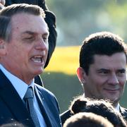 Jair Bolsonaro och justitieminister Sergio Moro.