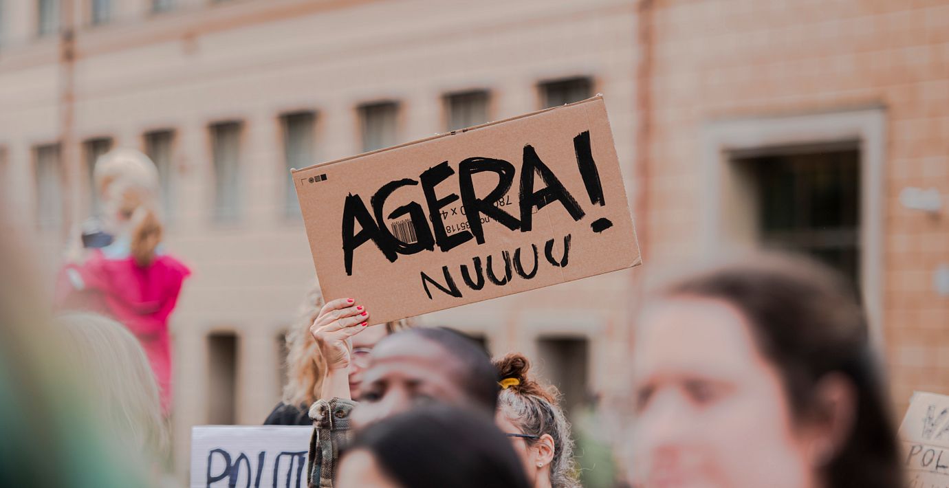 Arkivbild från en klimatmanifestation i Stockholm.