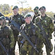 Arkivbild. Amfibiesoldater övar anfall under militärövningen Aurora 23 2023.