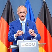 Förbundskansler Friedrich Merz (CDU) talar efter valen i Mecklenburg-Vorpommern och Berlin.