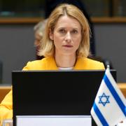 Kaja Kallas vid ett möte om Israel 24 februari.