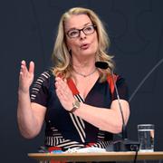 Arkivbild på skolminister Lotta Edholm (L) från en pressträff om elevhälsan.