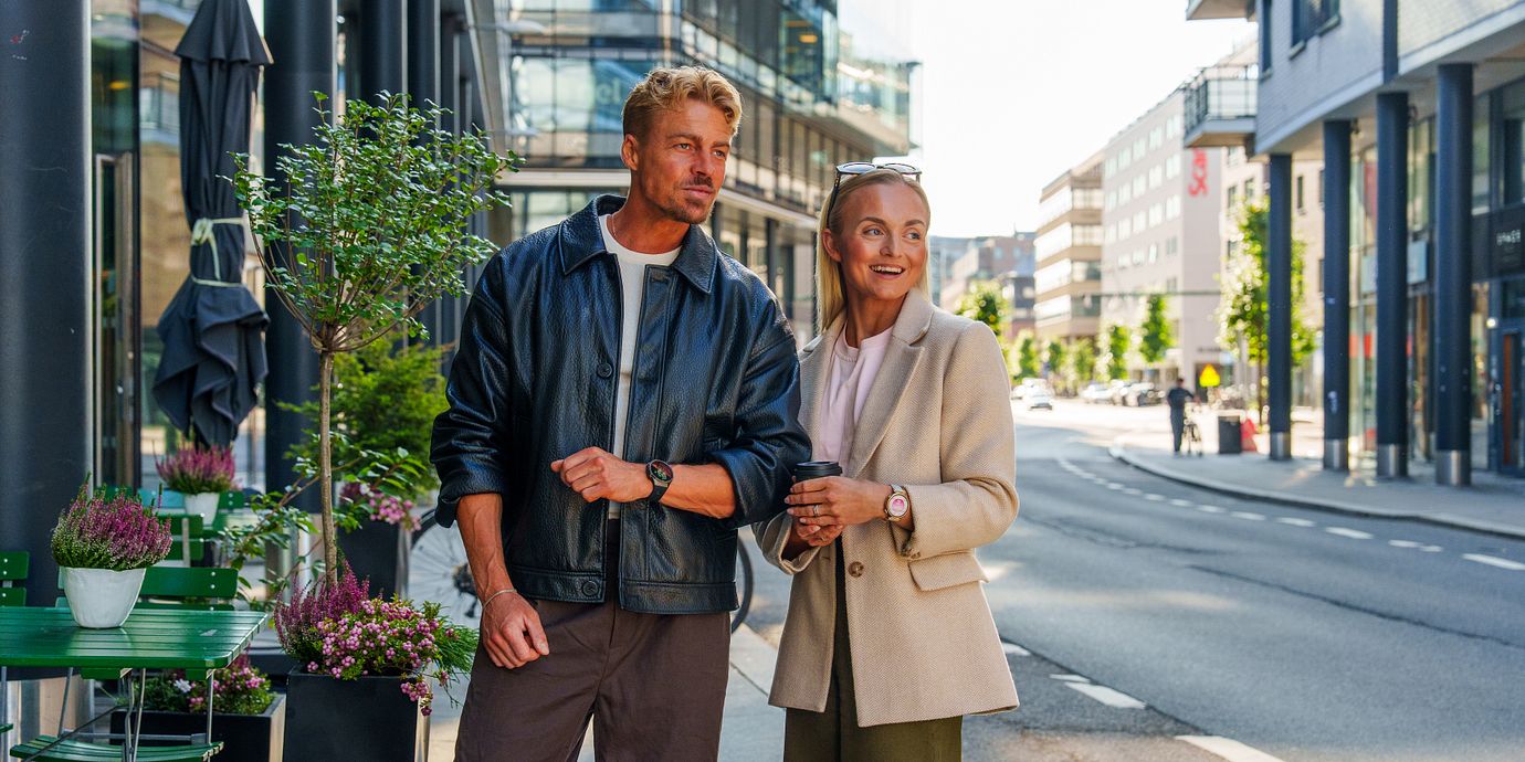 Sondre Sundby och Kristin Birkelund är båda nöjda med Huawei Watch GT 7 - serien.