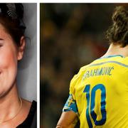 Anja Gatu och Zlatan Ibrahimovic.