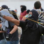 Bild från tisdagens protester i Brasilia.